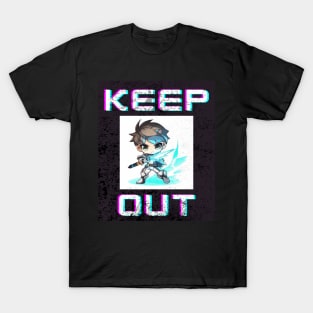 Keep Out - Anime Lover Game Sign T-Shirt